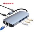 �ִ��� USB-C 3.0 4K 30HZ 6��Ʈ ��Ƽ ��� ANY-HUB7